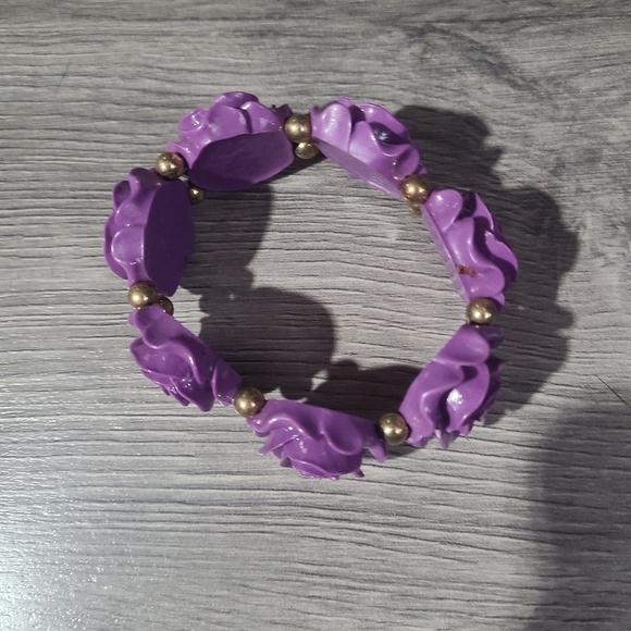 Purple rose adjustable bracelet - Picture 1 of 2